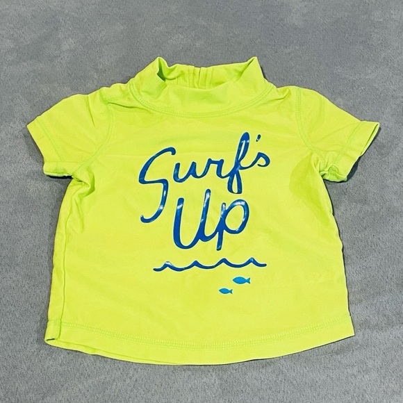 Baby GAP Swim Trunks Rash Guard Bundle Neon SZ 0-6 Months - Picture 3 of 8